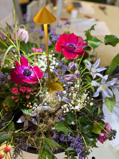 Beleuchtete Gestecke für Empfang etc.